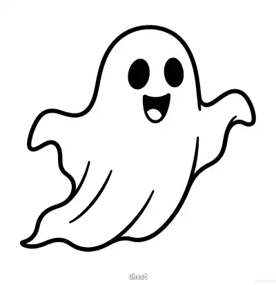 Free printable Ghost 3 Coloring Page - Free Printable Halloween PDFS Coloring Sheets coloring page