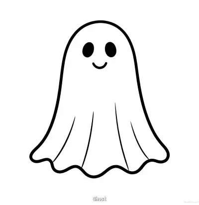Free printable Ghost 4 Coloring Page - Free Printable Halloween PDFS Coloring Sheets coloring page