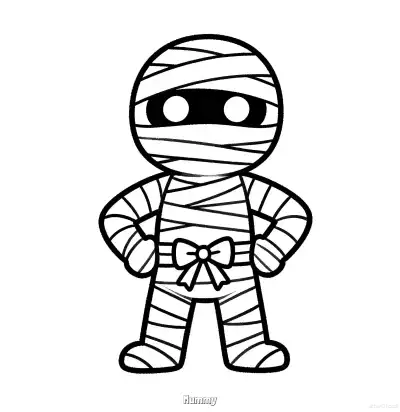 Free printable Mummy 10 Coloring Page - Free Printable Halloween PDFS Coloring Sheets coloring page