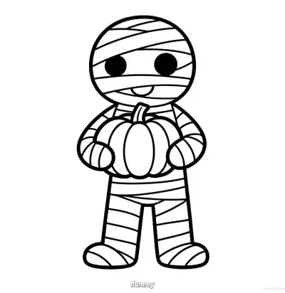 Free printable Mummy 3 Coloring Page - Free Printable Halloween PDFS Coloring Sheets coloring page