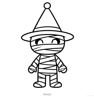 Free printable Mummy 9 Coloring Page - Free Printable Halloween PDFS Coloring Sheets coloring page