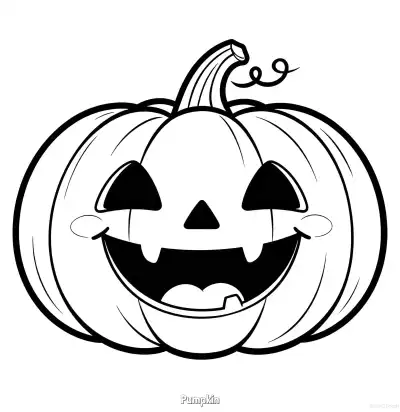 Free printable Pumpkin 1 Coloring Page - Free Printable Halloween PDFS Coloring Sheets coloring page