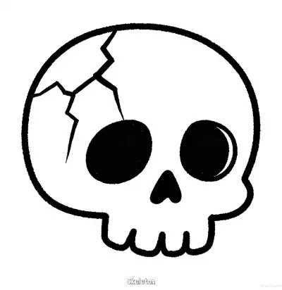 Free printable Skeleton 4 Coloring Page - Free Printable Halloween PDFS Coloring Sheets coloring page