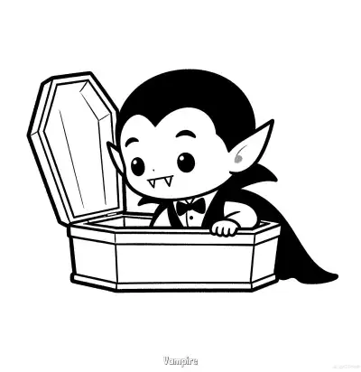 Free printable Vampire 10 Coloring Page - Free Printable Halloween PDFS Coloring Sheets coloring page
