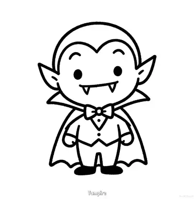 Free printable Vampire 2 Coloring Page - Free Printable Halloween PDFS Coloring Sheets coloring page