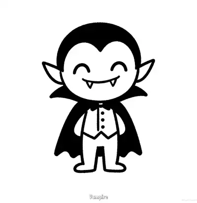 Free printable Vampire 7 Coloring Page - Free Printable Halloween PDFS Coloring Sheets coloring page