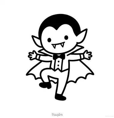 Free printable Vampire 9 Coloring Page - Free Printable Halloween PDFS Coloring Sheets coloring page