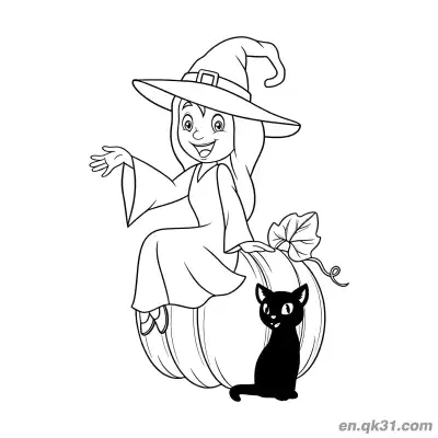 Free printable Dark Magic Witch Coloring Page coloring page