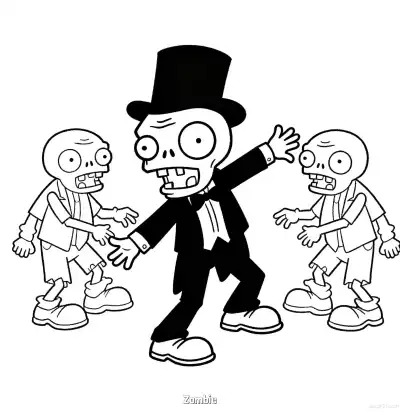 Free printable Zombie 1 Coloring Page - Free Printable Halloween PDFS Coloring Sheets coloring page