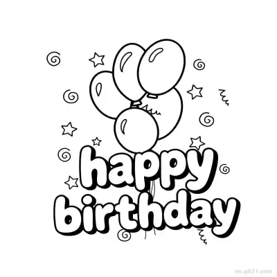 Free printable Happy Birthday 15 Coloring Page - Free PDF Printable Birthday Coloring Sheets coloring page