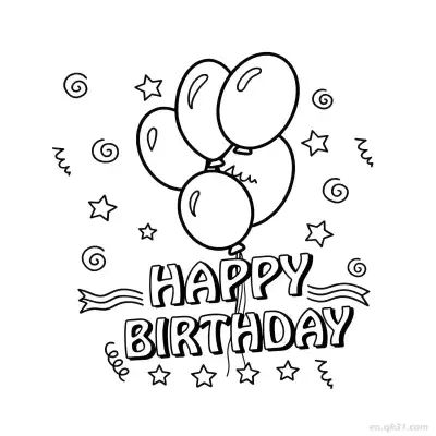 Free printable Happy Birthday 18 Coloring Page - Free PDF Printable Birthday Coloring Sheets coloring page