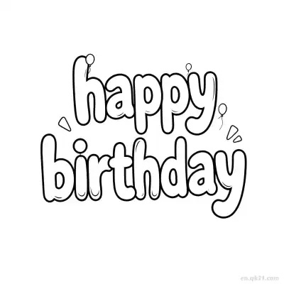 Free printable Happy Birthday 21 Coloring Page - Free PDF Printable Birthday Coloring Sheets coloring page