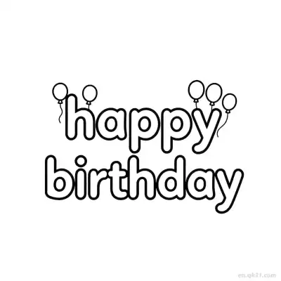 Free printable Happy Birthday 22 Coloring Page - Free PDF Printable Birthday Coloring Sheets coloring page