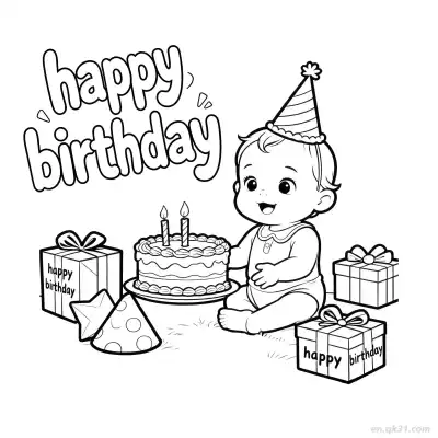 Free printable Happy Birthday 25 Coloring Page - Free PDF Printable Birthday Coloring Sheets coloring page
