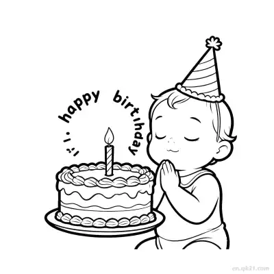 Free printable Happy Birthday 26 Coloring Page - Free PDF Printable Birthday Coloring Sheets coloring page
