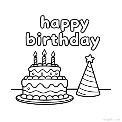 Free printable Happy Birthday 28 Coloring Page - Free PDF Printable Birthday Coloring Sheets coloring page