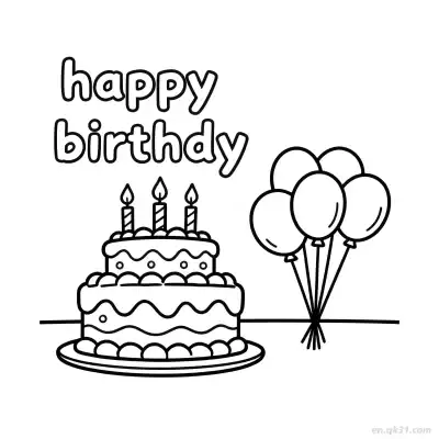 Free printable Happy Birthday 31 Coloring Page - Free PDF Printable Birthday Coloring Sheets coloring page