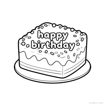 Free printable Happy Birthday 36 Coloring Page - Free PDF Printable Birthday Coloring Sheets coloring page
