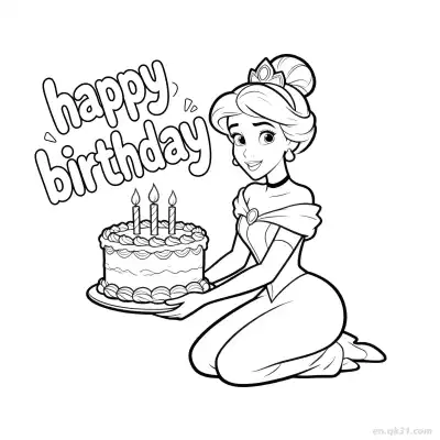 Free printable Happy Birthday 39 Coloring Page - Free PDF Printable Birthday Coloring Sheets coloring page