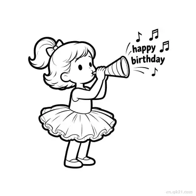 Free printable Happy Birthday 46 Coloring Page - Free PDF Printable Birthday Coloring Sheets coloring page