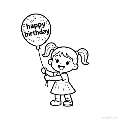 Free printable Happy Birthday 51 Coloring Page - Free PDF Printable Birthday Coloring Sheets coloring page