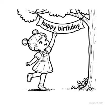 Free printable Happy Birthday 54 Coloring Page - Free PDF Printable Birthday Coloring Sheets coloring page