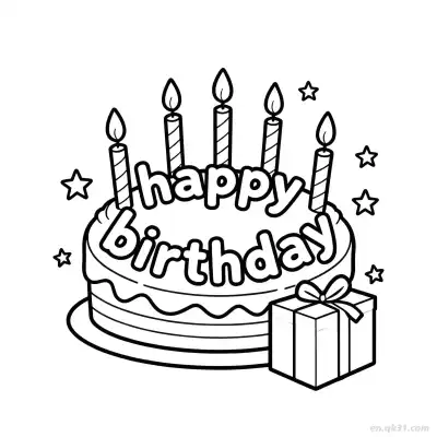 Free printable Happy Birthday 55 Coloring Page - Free PDF Printable Birthday Coloring Sheets coloring page