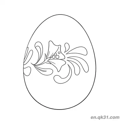 Free printable Artistic Swirl Floral Easter Egg Coloring Page - Simple & Cute coloring page