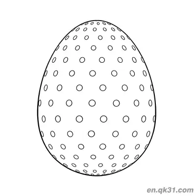 Free printable Dense Small Polka Dot Easter Egg Coloring Page - Simple & Fun coloring page