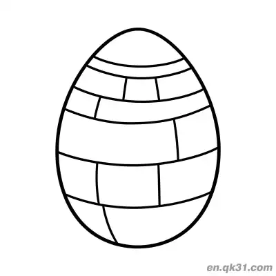 Free printable Geometric Grid Patchwork Easter Egg Coloring Page - Simple & Modern coloring page