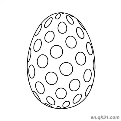 Free printable Graduated Size Circle Ring Easter Egg Coloring Page - Easy Pattern coloring page