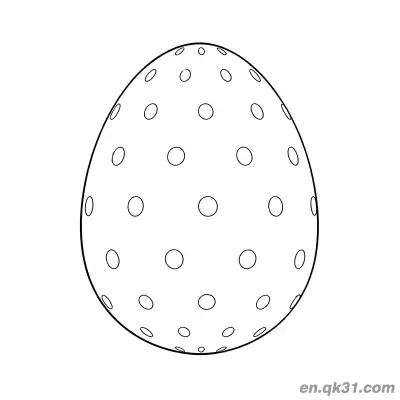 Free printable Graduated Size Polka Dot Easter Egg Coloring Page - Simple & Fun coloring page