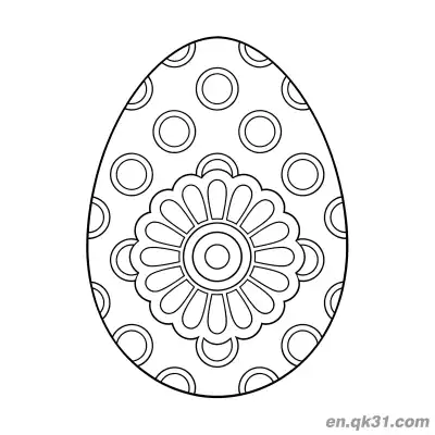 Free printable Mandala Circle & Flower Easter Egg Coloring Page - Easy & Relaxing coloring page