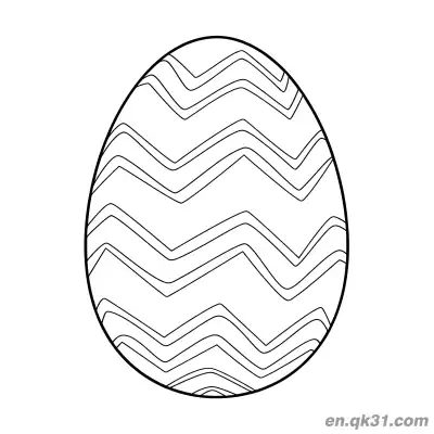 Free printable Multi-Layer Zigzag Easter Egg Coloring Page - Detailed Fun coloring page