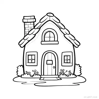 Free printable Fairy Tale Cottage  Coloring Page - Free PDF Printable House Coloring Sheets coloring page