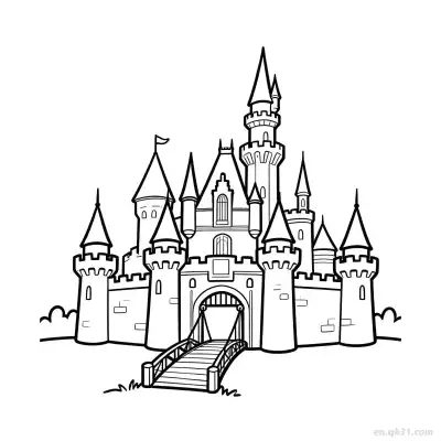 Free printable Castle  Coloring Page - Free PDF Printable House Coloring Sheets coloring page