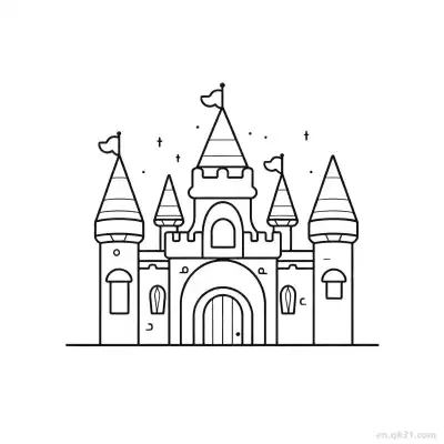 Free printable Fairy Tale Castle  Coloring Page - Free PDF Printable House Coloring Sheets coloring page