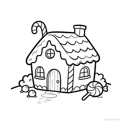 Free printable Hansel and Gretel  Coloring Page - Free PDF Printable House Coloring Sheets coloring page
