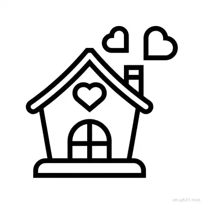 Free printable Love House 1 Coloring Page - Free PDF Printable House Coloring Sheets coloring page