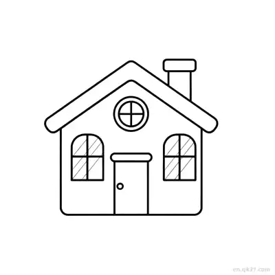 Free printable Minimalist Line Art House  Coloring Page - Free PDF Printable House Coloring Sheets coloring page