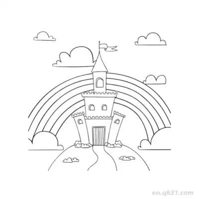 Free printable Princess Castle  Coloring Page - Free PDF Printable House Coloring Sheets coloring page