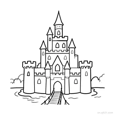Free printable Princess Castle 2 Coloring Page - Free PDF Printable House Coloring Sheets coloring page