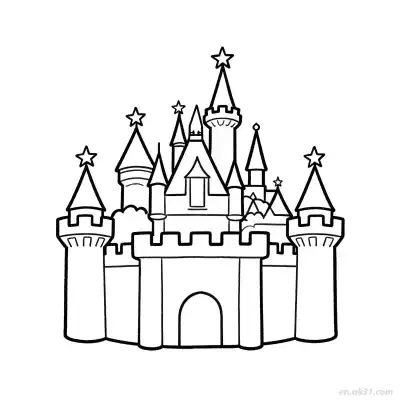 Free printable Princess Castle 3 Coloring Page - Free PDF Printable House Coloring Sheets coloring page
