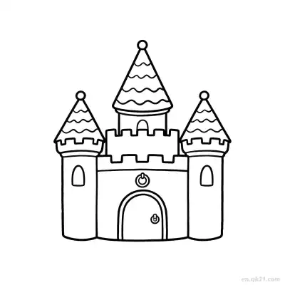 Free printable Princess Castle 6 Coloring Page - Free PDF Printable House Coloring Sheets coloring page