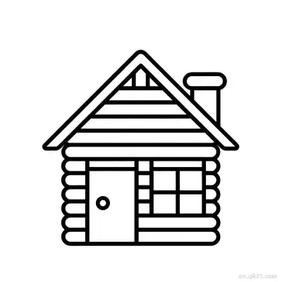 Free printable Wooden House 2 Coloring Page - Free PDF Printable House Coloring Sheets coloring page