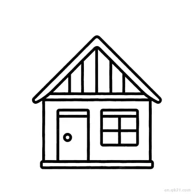 Free printable Wooden House 3 Coloring Page - Free PDF Printable House Coloring Sheets coloring page