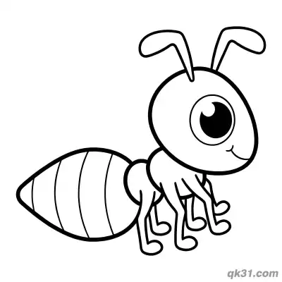Big Head Baby Ant Side View Coloring Page