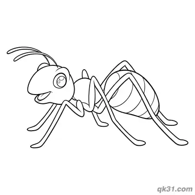 Low Profile Realistic Ant Coloring Page