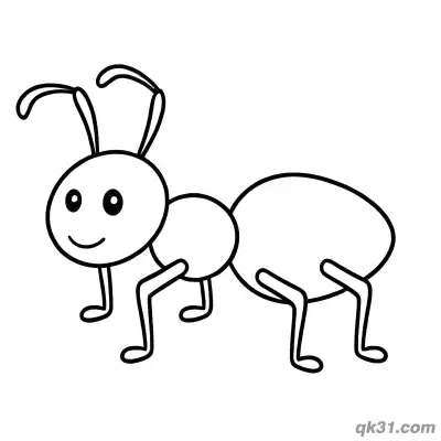 Free printable Toddler Minimalist Three Circle Ant Coloring Page coloring page