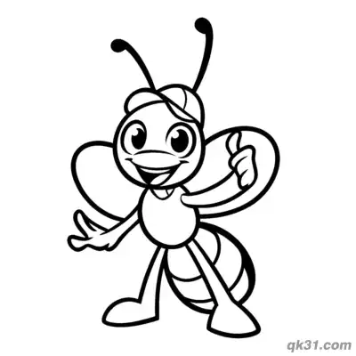 Cool Bee Wearing Cap Coloring Page